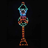 Victorian Lamp Post C7 LED Light Display 7.5 ft H