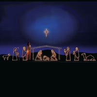 Small Nativity Mini LED Light Display  24.5 ft. wide