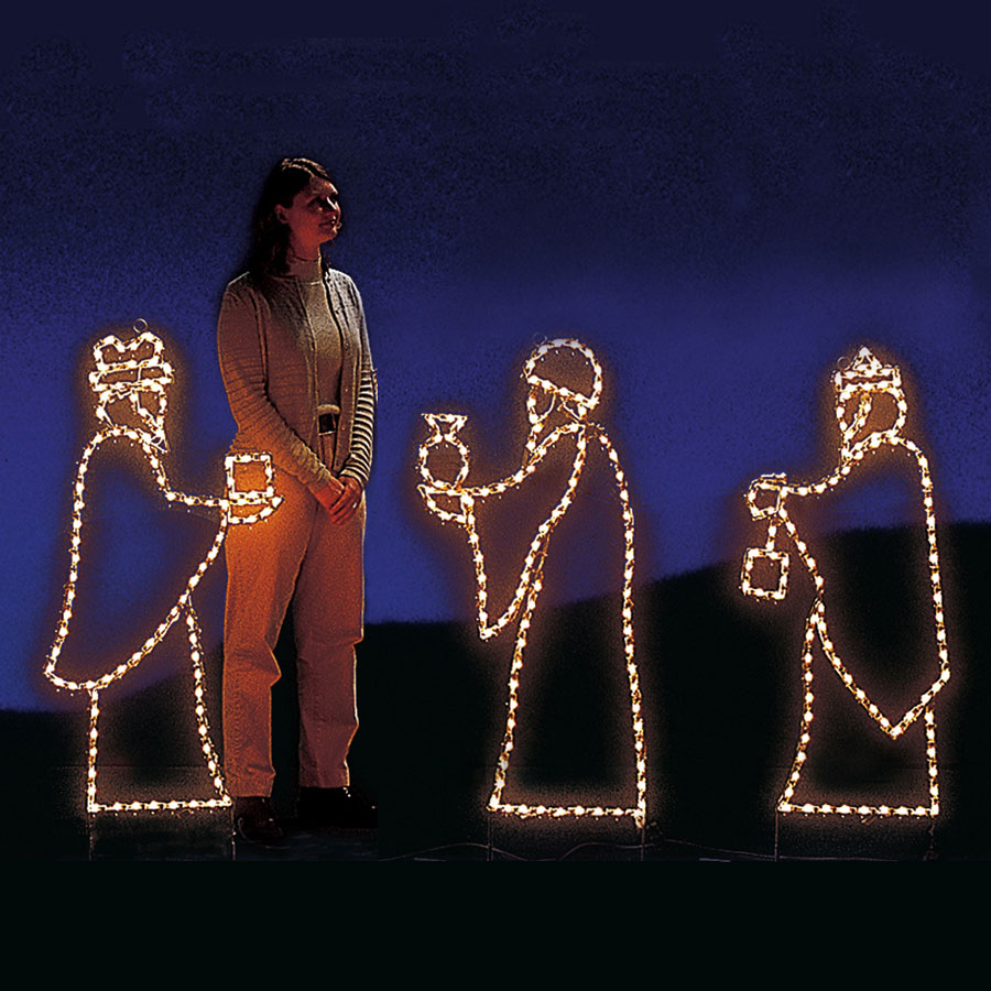 Small Three Kings Mini LED Light Display 5.5 ft. wide