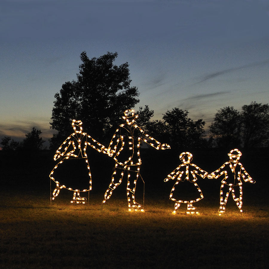 Victorian Skating Family C7 LED 4 Pc 13.6 ft. W