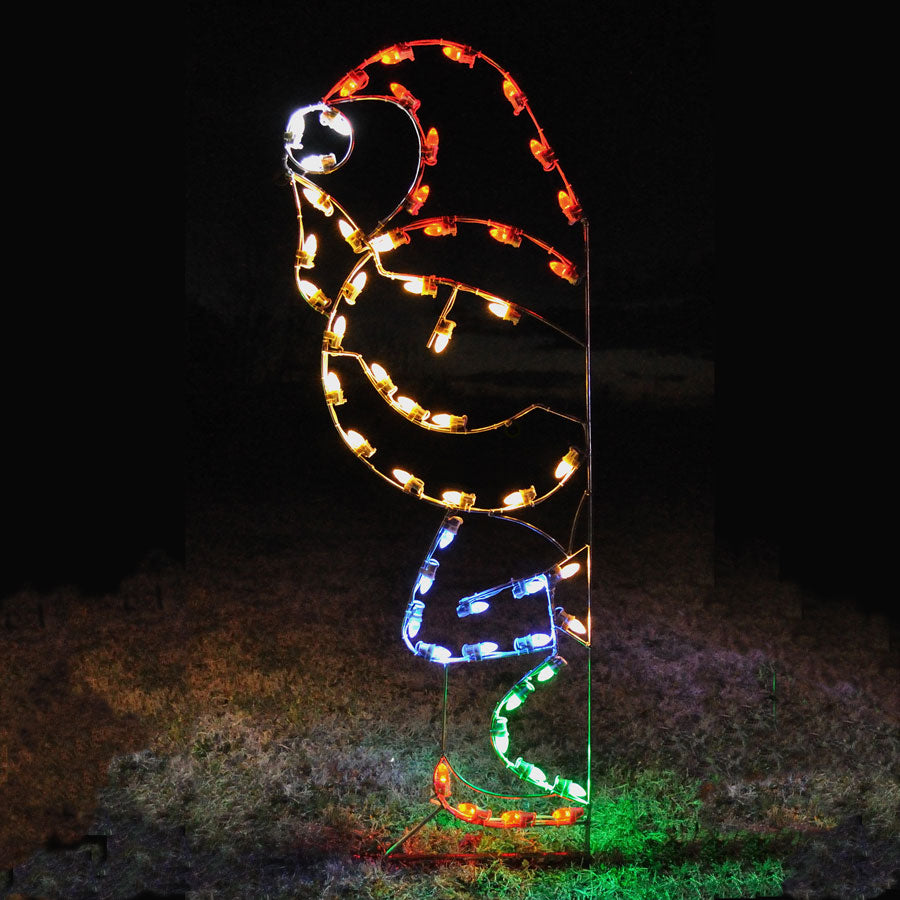 Elf Peeking (side) C7 LED Lights 71 inches H