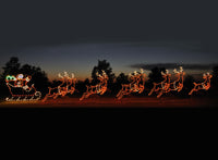 Animated Santa Sleigh and 9 Reindeer C7 LED NOT LIVE