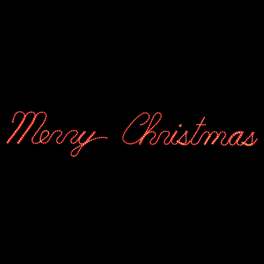 Merry Christmas Rope Light LED Light Display 11.8 ft. W