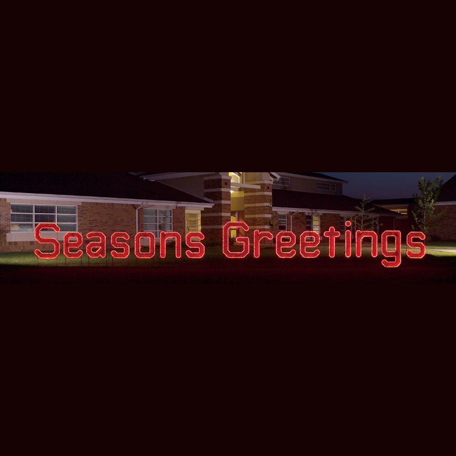 Seasons Greetings Rope light LED Light Display 44 ft. W
