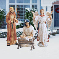 2D Real Life Holy Family and Angel 48 inch scale