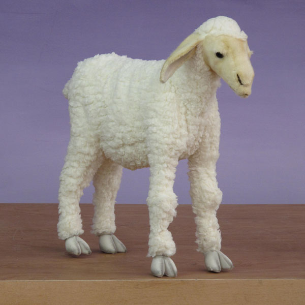 Life Size Plush Baby Lamb 20in. H