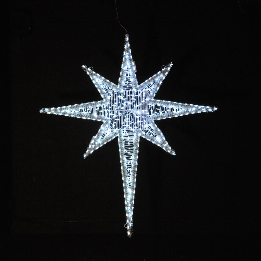 Holiday Lighting Giant LED Star - Cool White - 6'