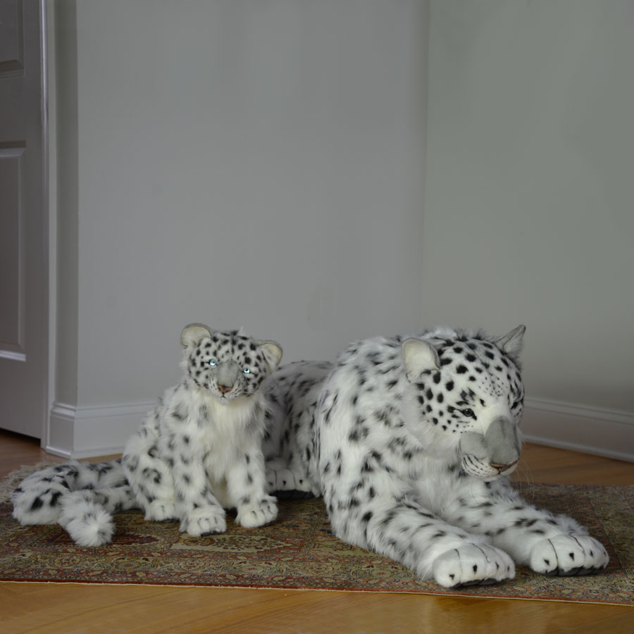 Hansa Plush Snow Leopard Mama And Cub [ 900 x 900 Pixel ]
