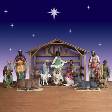 African-American Life-Size Nativity Set - 12 Pieces