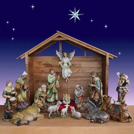 Wood Nativity Stable - Outdoor - 55in. High