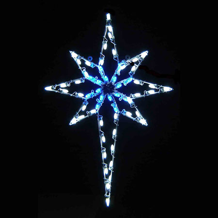 LED Star of Bethlehem - 4.8' - Blue & White