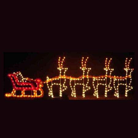 Holiday Dreams Santa Sleigh LED Light Display - 30'