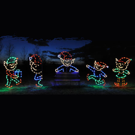Decorative Santa’s Helper Elves for Holiday Display