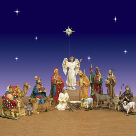 Three Kings Real Life Nativity Set - 17-Pc - 14" Scale