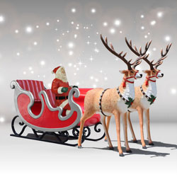 Santa's Sleigh and Reindeer