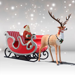 Santa's Sleigh and Reindeer